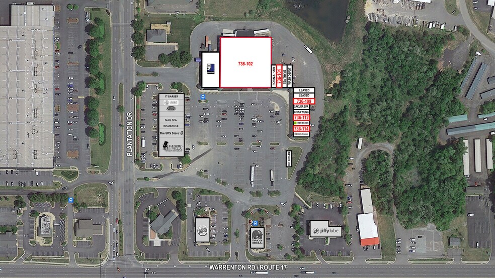 736 Warrenton Rd, Fredericksburg, VA à louer - Plan de site – Image 2 sur 2