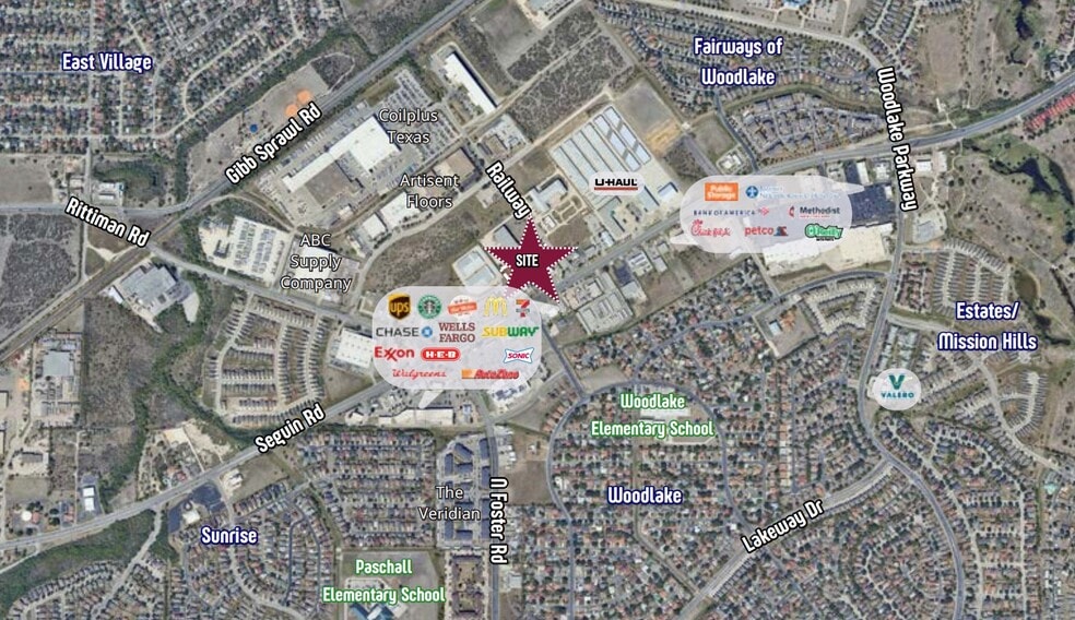 Railway & FM 78, San Antonio, TX à vendre - Aérien – Image 2 sur 3