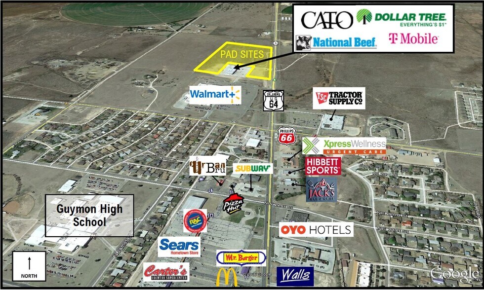 2602-2606 N Hwy, Guymon, OK à vendre - Aérien – Image 3 sur 7