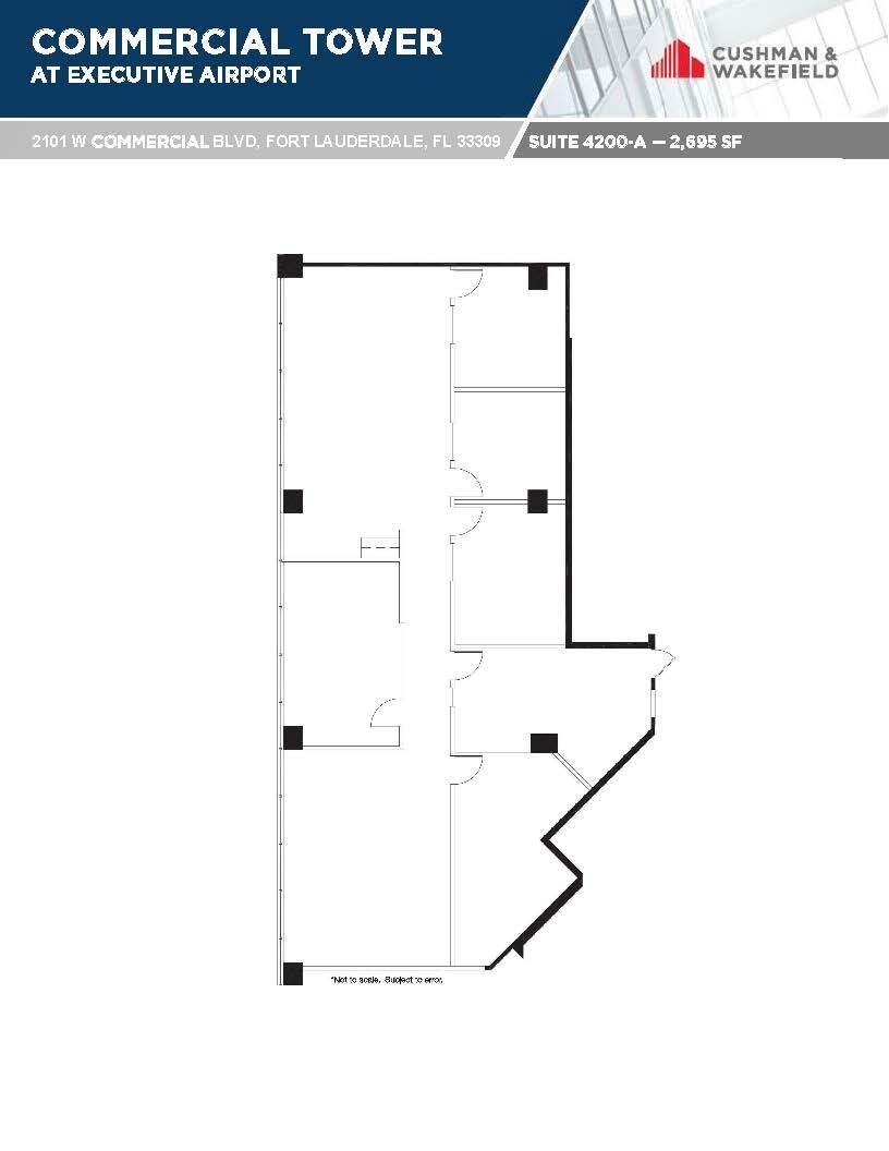 2101 W Commercial Blvd, Fort Lauderdale, FL à louer Plan d’étage– Image 1 sur 1