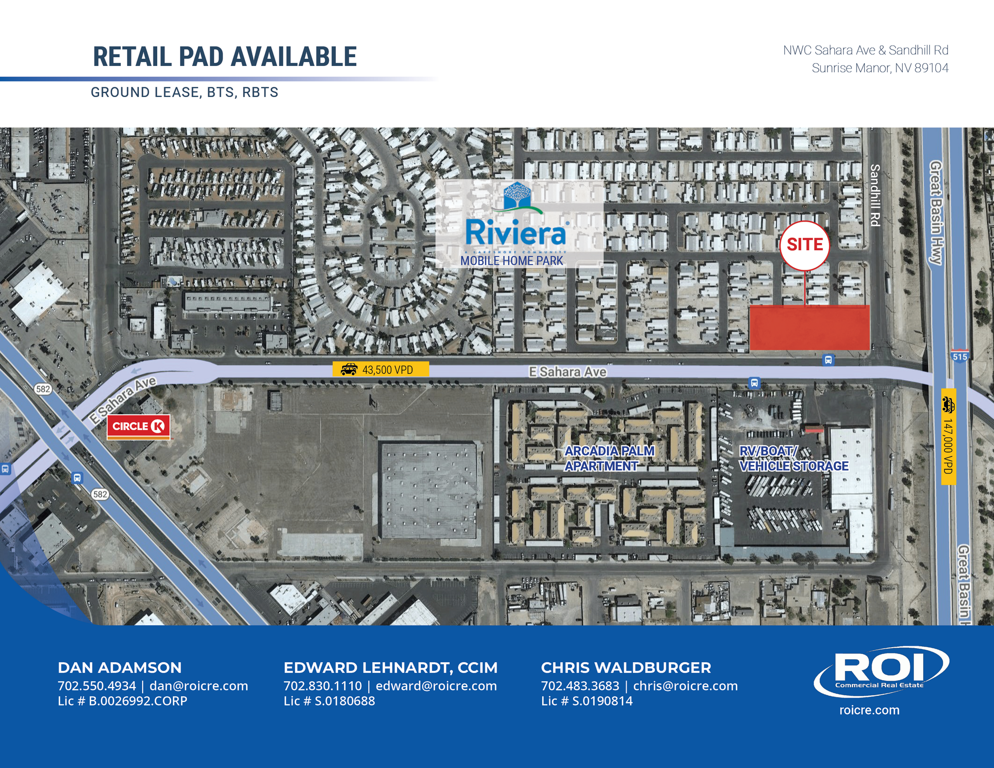 Sahara Ave & Sandhill Rd NWC, Las Vegas, NV à louer Photo de l’immeuble– Image 1 sur 7