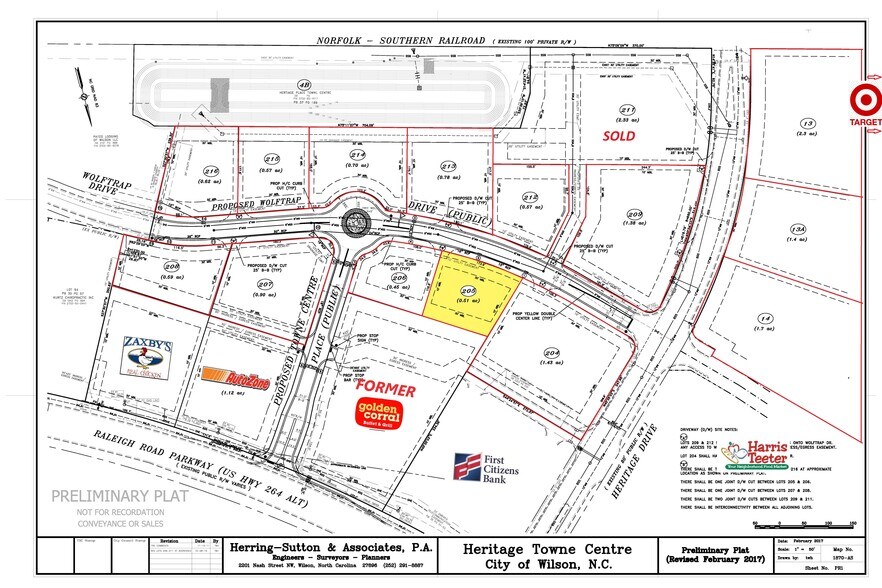 2702 Wolf Trap Dr, Wilson, NC à vendre - Plan cadastral – Image 1 sur 2