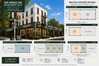 Plus de détails pour 556 Driggs Ave, Brooklyn, NY - Local commercial à louer