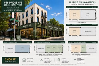 Plus de détails pour 556 Driggs Ave, Brooklyn, NY - Local commercial à louer