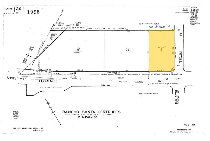 10011-10031 Tecum Rd, Downey, CA à louer - Plan cadastral – Image 2 sur 2