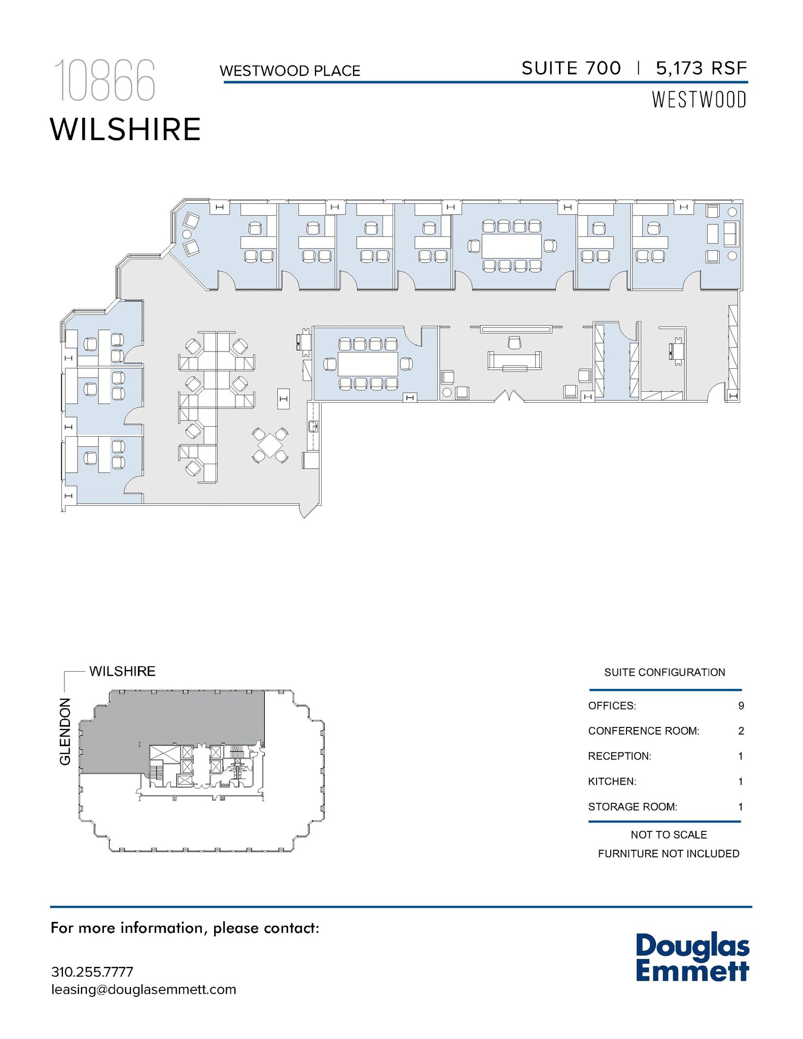 10866 Wilshire Blvd, Los Angeles, CA à louer Plan d’étage– Image 1 sur 1