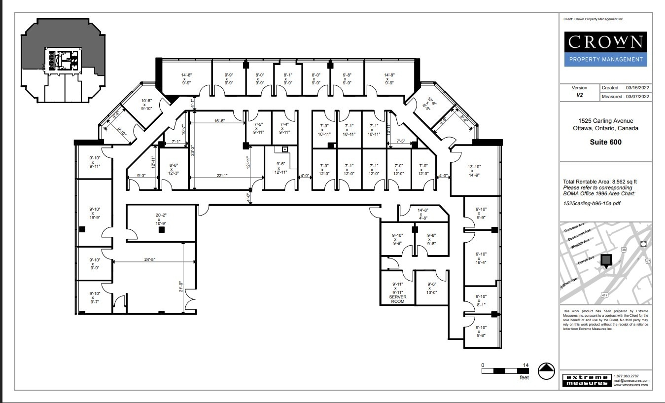 1545 Carling Ave, Ottawa, ON à louer Plan d’étage– Image 1 sur 8