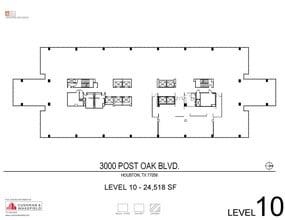3000 Post Oak Blvd, Houston, TX à louer Plan d’étage– Image 1 sur 1