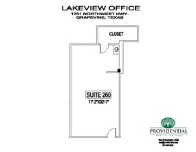 1705 W Northwest Hwy, Grapevine, TX à louer Plan d’étage– Image 1 sur 1
