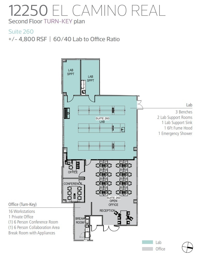 12250 El Camino Real, San Diego, CA à louer Plan d’étage– Image 1 sur 1