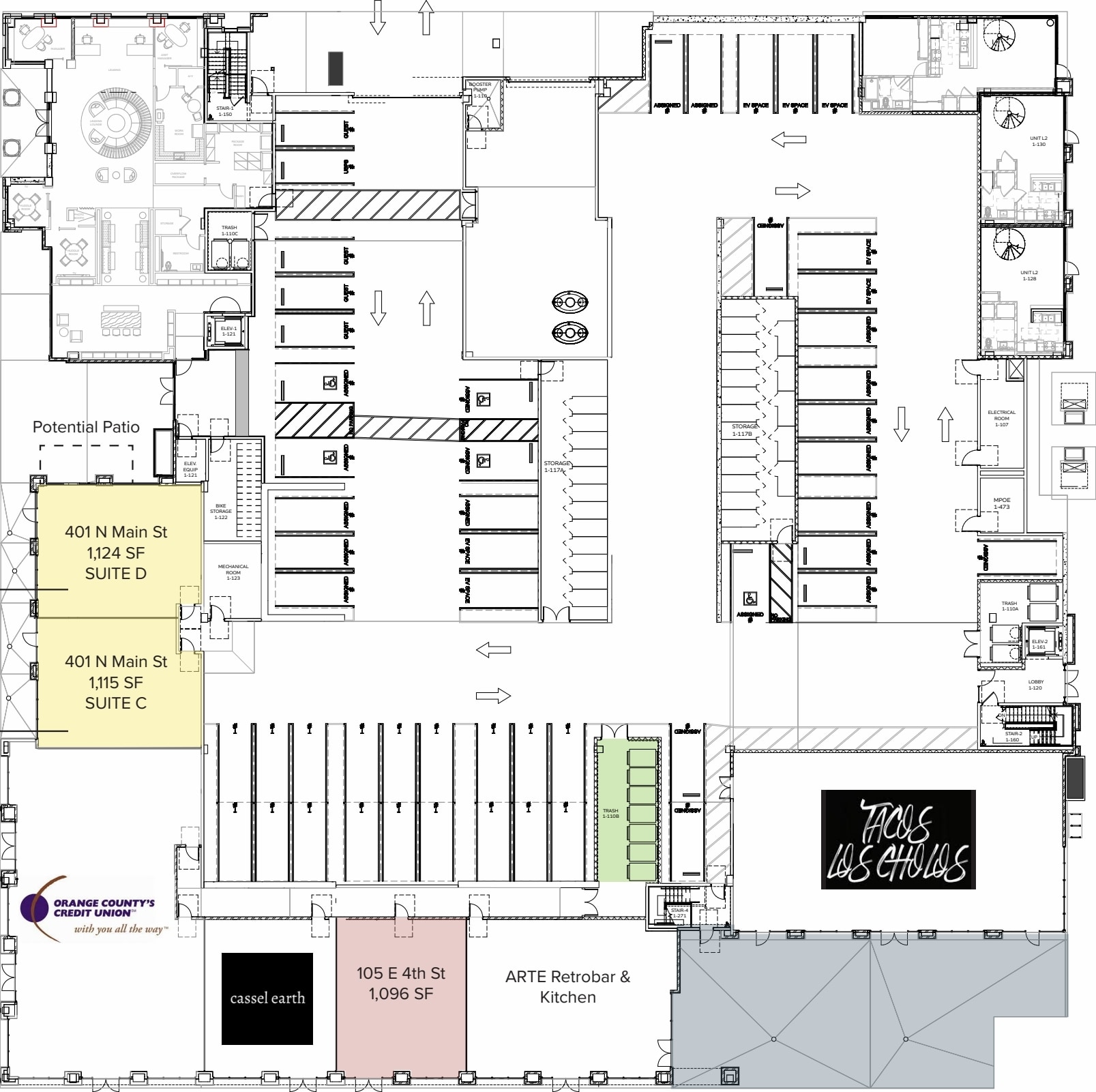 401 N Main St, Santa Ana, CA à louer Plan d’étage– Image 1 sur 1