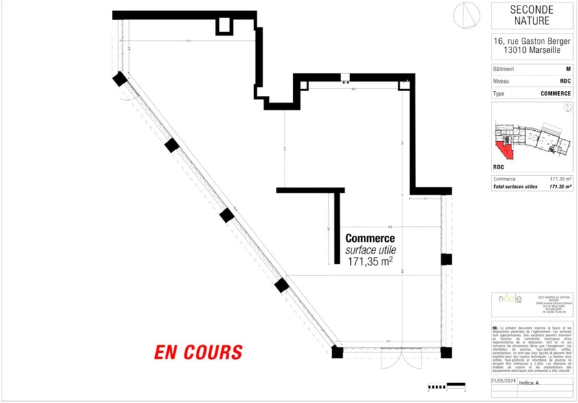 16 Rue Gaston Berger, Marseille à vendre - Plan d’étage – Image 2 sur 4