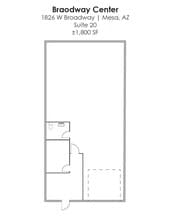 1826 W Broadway Rd, Mesa, AZ à louer Plan d’étage– Image 1 sur 1