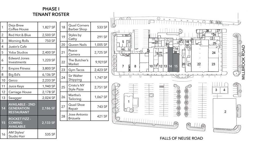 5003-5045 Falls of Neuse Rd, Raleigh, NC à louer - Photo de l’immeuble – Image 2 sur 8