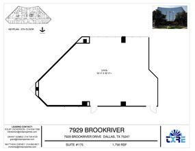 7929 Brookriver Dr, Dallas, TX à louer Plan d’étage– Image 1 sur 1