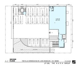 729-731 N La Cienega Blvd, Los Angeles, CA à louer Plan d’étage– Image 1 sur 1