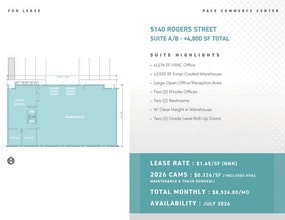 5140 Rogers St, Las Vegas, NV à louer Plan d’étage– Image 1 sur 1