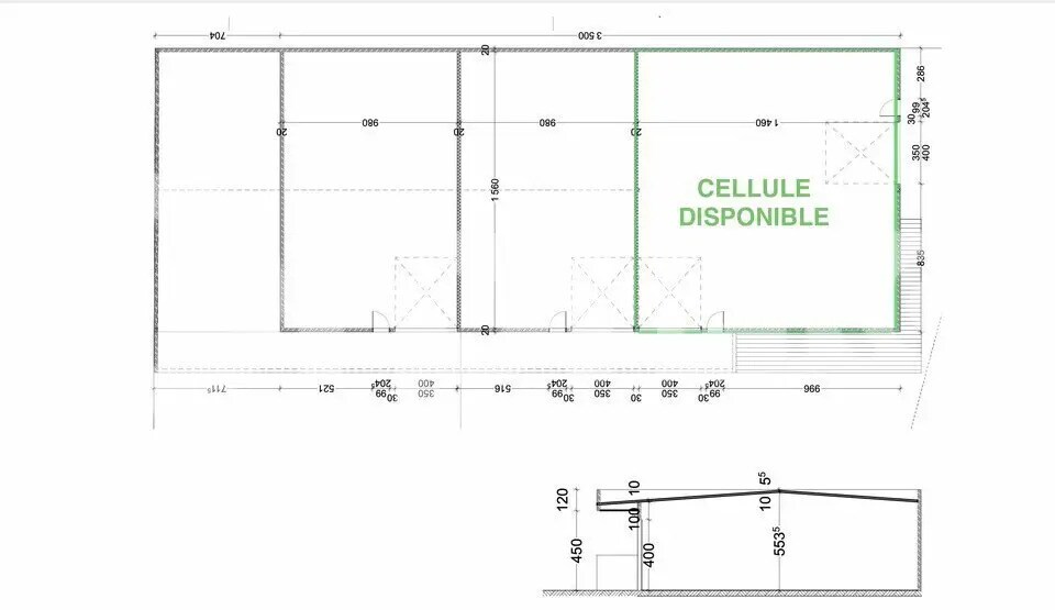 Industriel/Logistique dans Tosse à louer - Plan d’étage – Image 2 sur 3