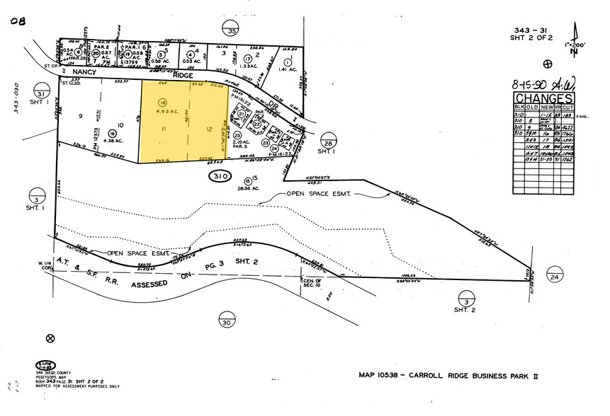 6555 Nancy Ridge Dr, San Diego, CA à louer - Plan cadastral – Image 2 sur 5