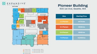600 1st Ave, Seattle, WA à louer Plan d’étage– Image 1 sur 4