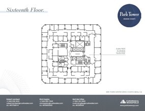 600 Anton Blvd, Costa Mesa, CA à louer Plan d’étage– Image 1 sur 16