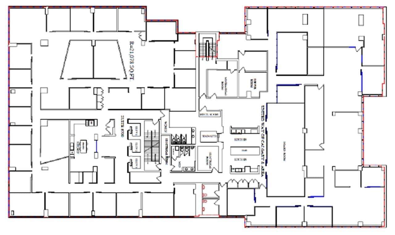 105 12th Ave SE, Calgary, AB à louer Plan d’étage– Image 1 sur 1