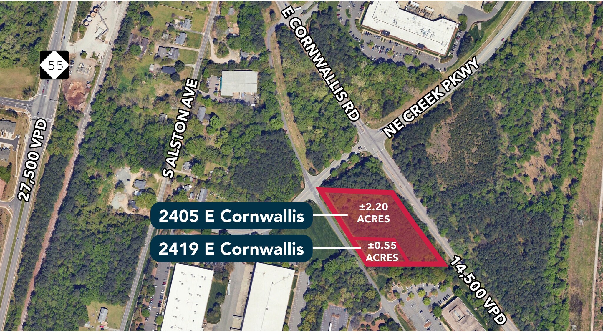 2405-2419 E Cornwallis Rd, Durham, NC à louer Photo principale– Image 1 sur 8