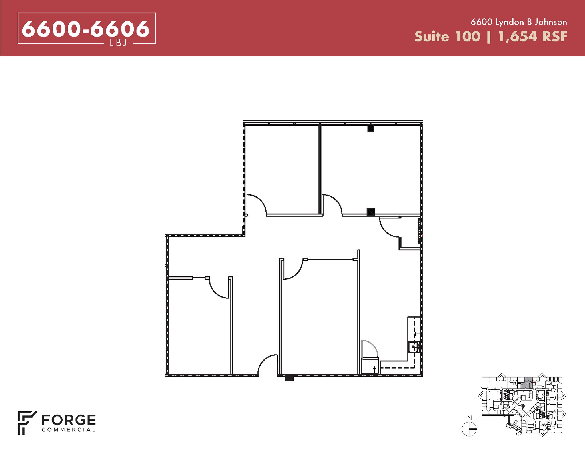 6600 Lyndon B Johnson Fwy, Dallas, TX à louer Plan d’étage– Image 1 sur 1