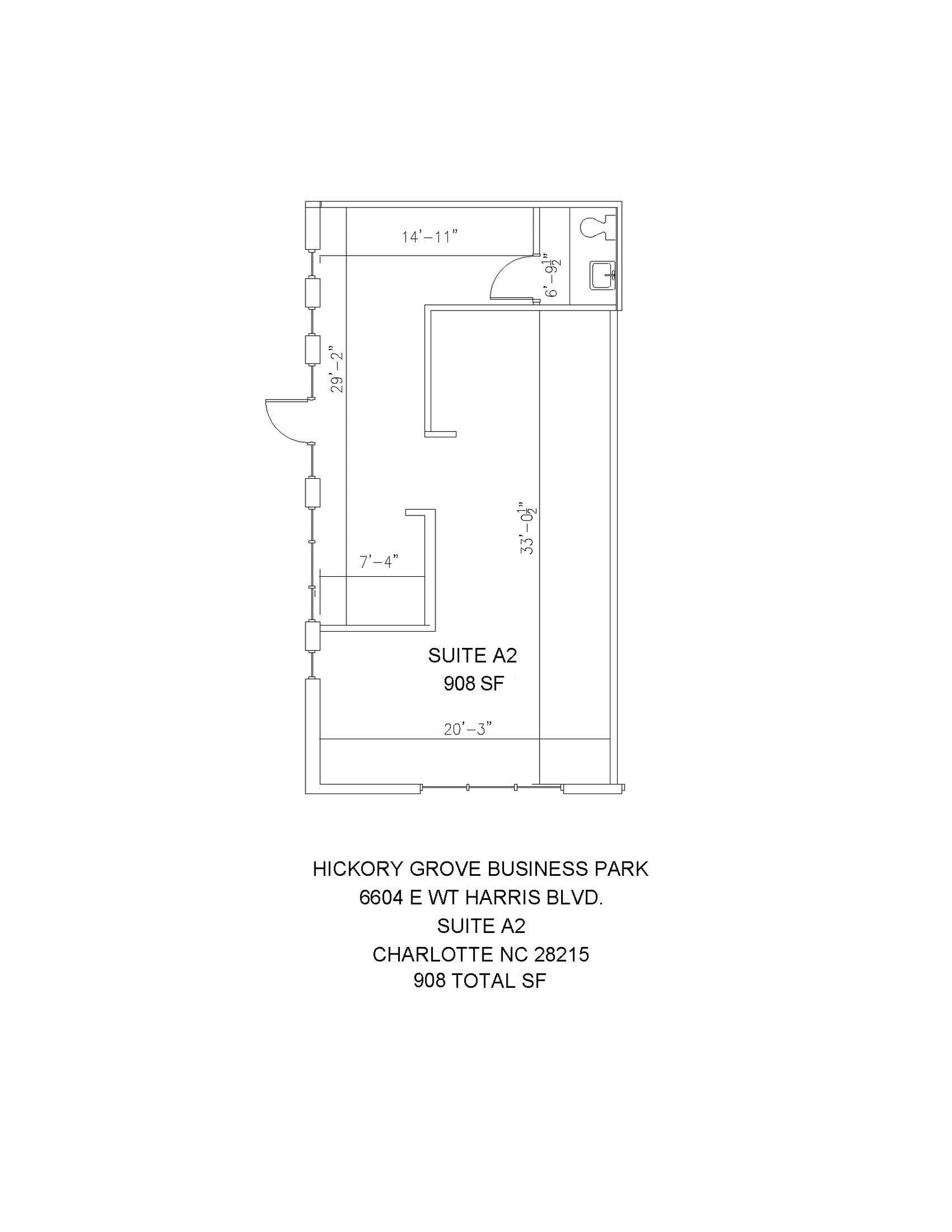 6604 E WT Harris Blvd, Charlotte, NC à louer Plan d’étage– Image 1 sur 1