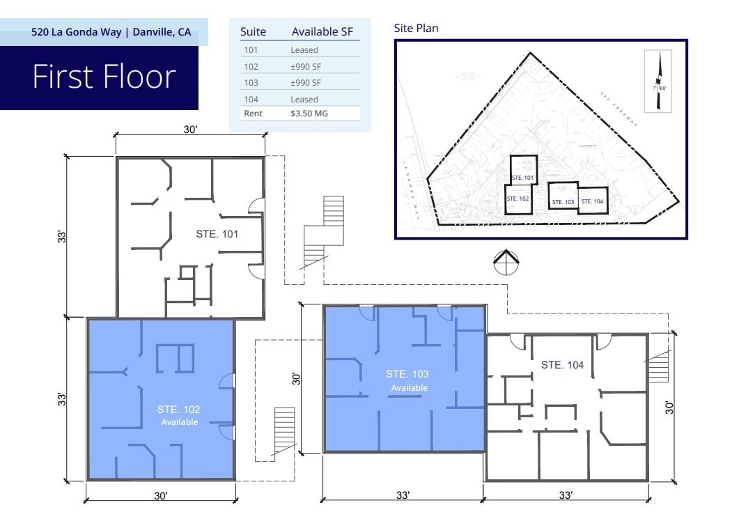 520 La Gonda Way, Danville, CA à louer Plan d’étage– Image 1 sur 1