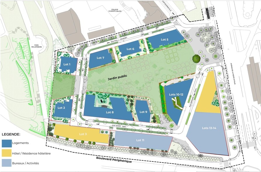 ZAC Paul Bourget - Lot 11, Paris à louer - Plan de site – Image 1 sur 1