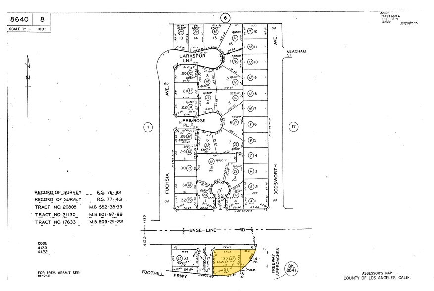 402-408 W Baseline Rd, Glendora, CA à louer - Plan cadastral – Image 2 sur 5