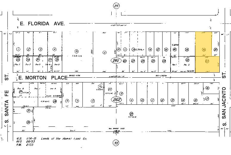 1219-1265 E Florida Ave, Hemet, CA à vendre - Plan cadastral – Image 2 sur 2