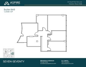 770 S Post Oak Ln, Houston, TX à louer Plan d’étage– Image 1 sur 1