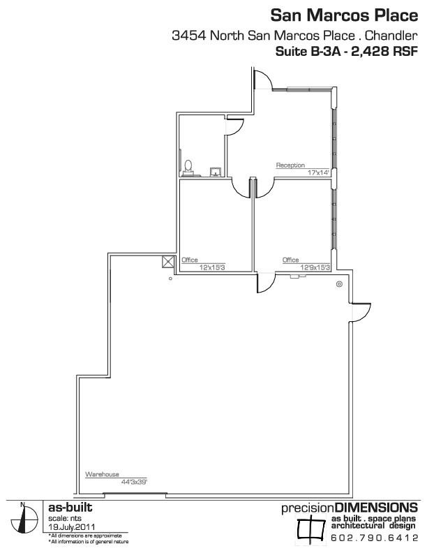 3454 N San Marcos Pl, Chandler, AZ à louer Plan d’étage– Image 1 sur 1