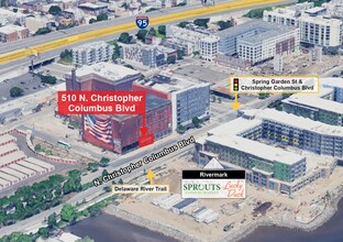 510 N Christopher Columbus Blvd, Philadelphia, PA - Vue aérienne vue de carte