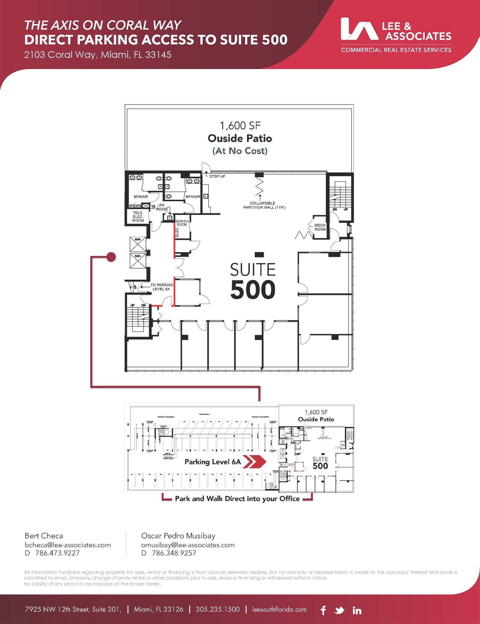 2103 Coral Way, Miami, FL à louer Plan d’étage– Image 1 sur 17