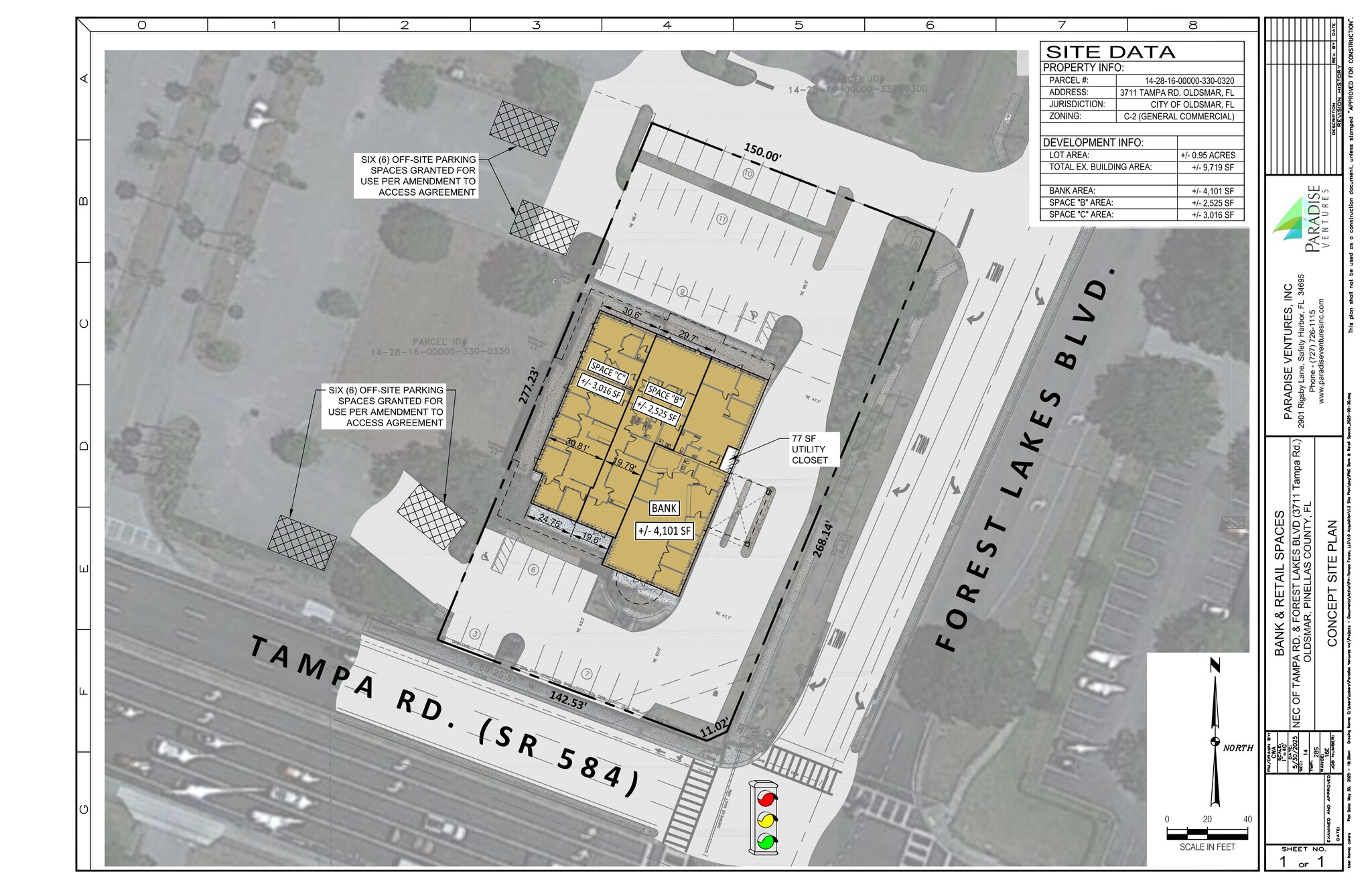 3711 Tampa Rd, Oldsmar, FL à louer Plan de site– Image 1 sur 2