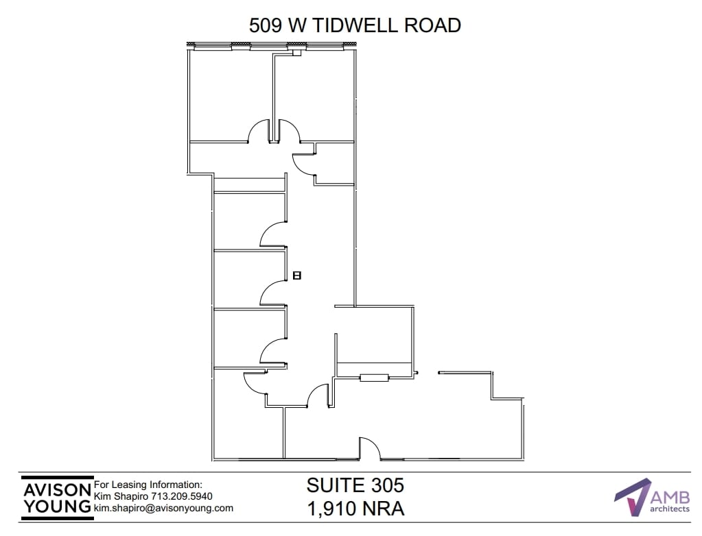 509 W Tidwell Rd, Houston, TX à louer Plan d’étage– Image 1 sur 2