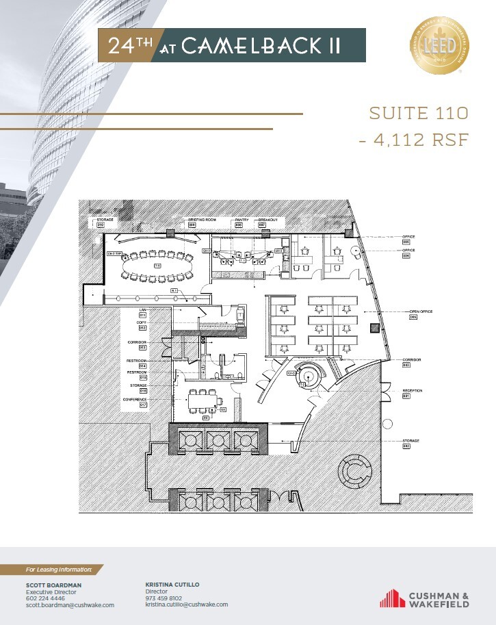 2325 E Camelback Rd, Phoenix, AZ à louer Plan d’étage– Image 1 sur 5