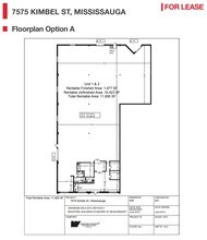 7575 Kimbel St, Mississauga, ON à louer Plan d’étage– Image 2 sur 2