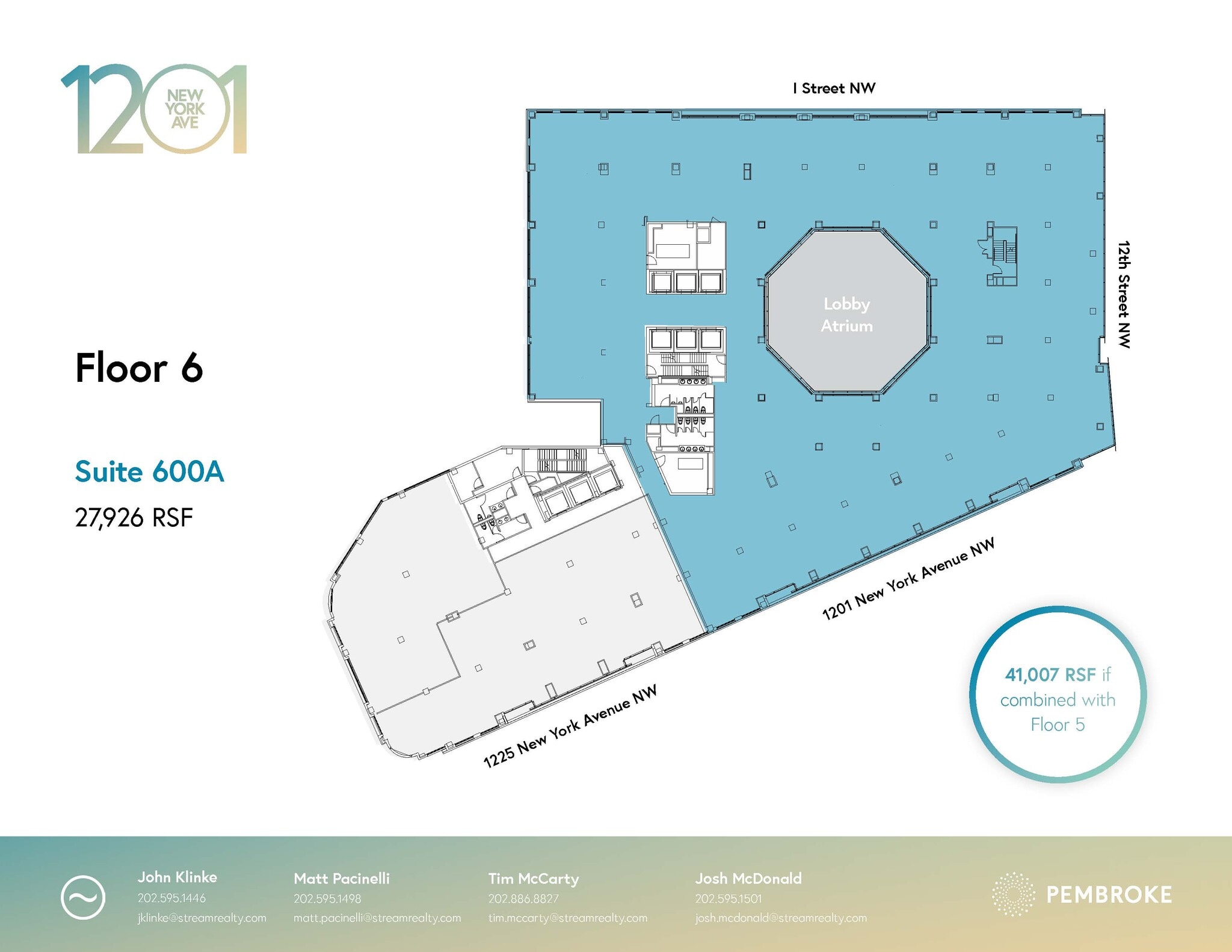 1201 New York Ave NW, Washington, DC à louer Plan d’étage– Image 1 sur 1