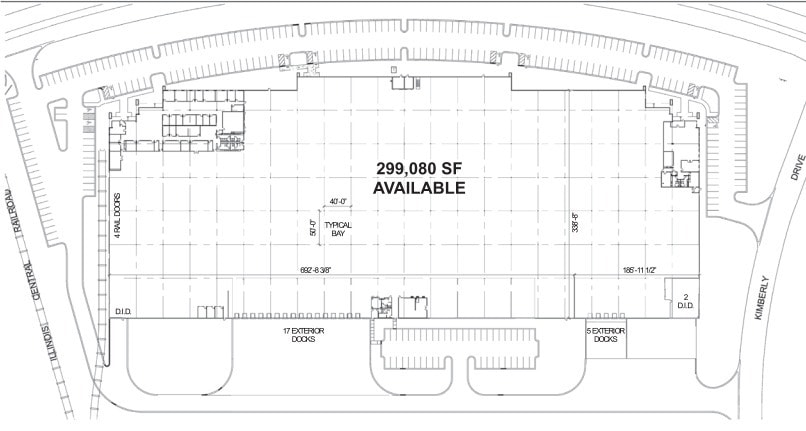 284-314 E Lies Rd, Carol Stream, IL à louer Plan de site– Image 1 sur 1