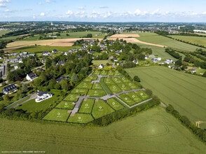 Loudéac - Vue aérienne vue de carte