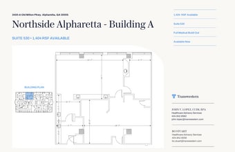 3400 Old Milton Pky, Alpharetta, GA à louer Plan d’étage– Image 1 sur 1