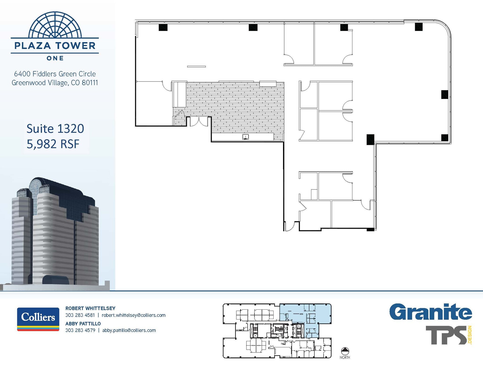 6400 S Fiddlers Green Cir, Greenwood Village, CO à louer Plan d’étage– Image 1 sur 1