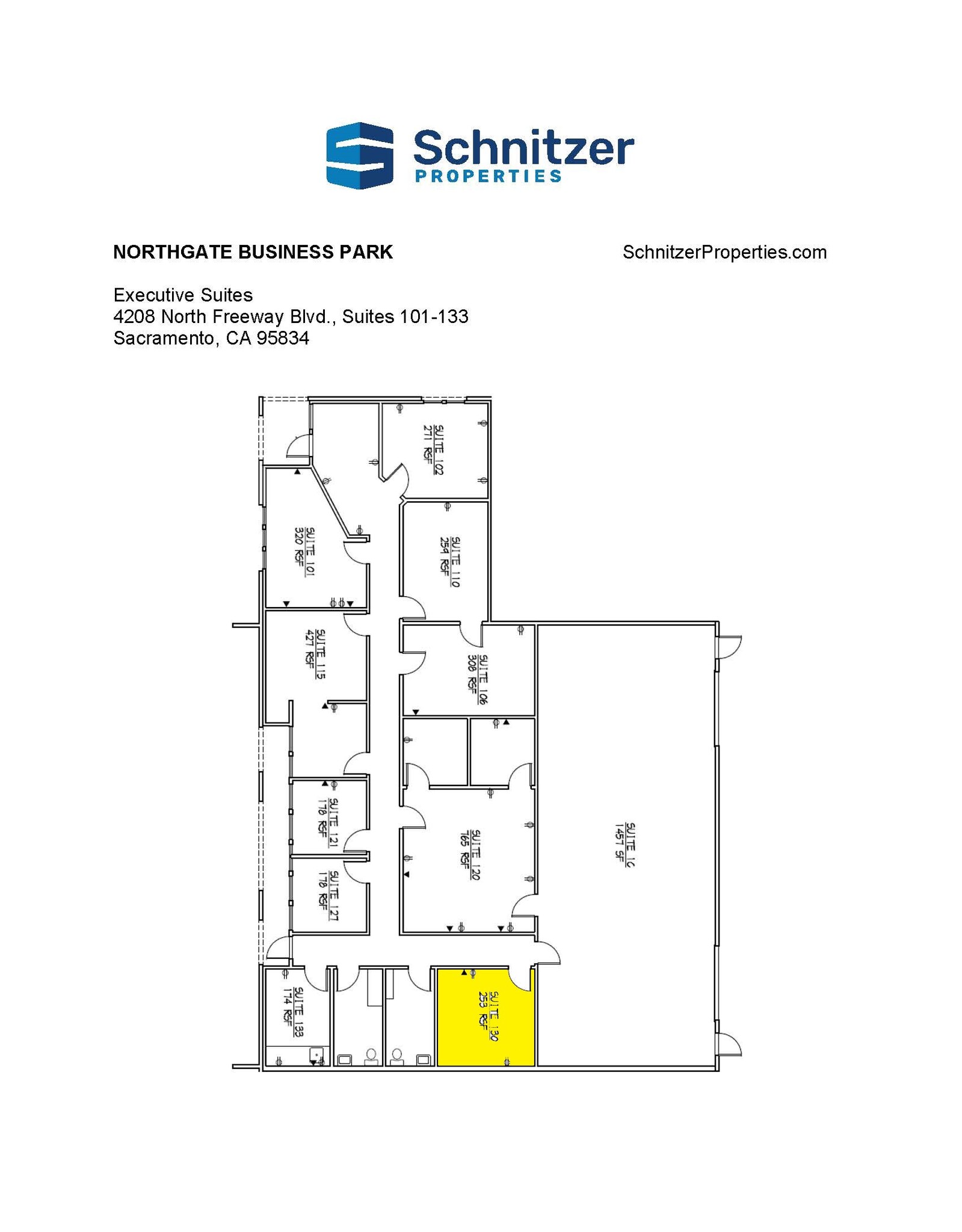 4135 Northgate Blvd, Sacramento, CA à louer Plan d’étage– Image 1 sur 3