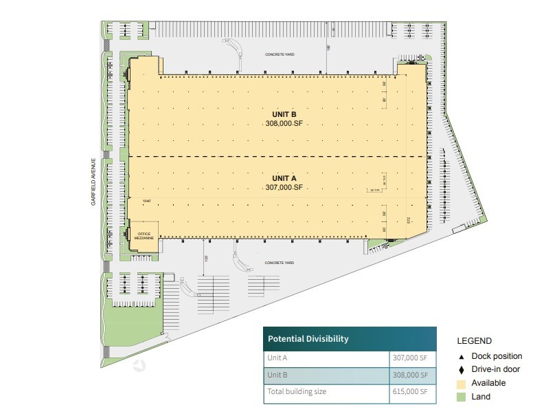 6100 Garfield Ave, Commerce, CA à louer Plan d’étage– Image 1 sur 1