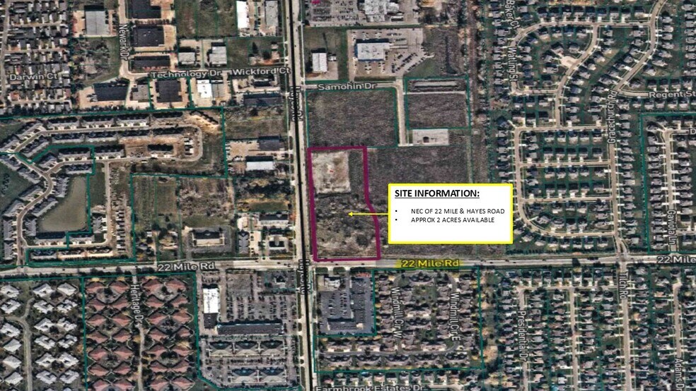 Hayes & 22 Mile Rd, Macomb Township, MI à vendre - Aérien – Image 2 sur 2