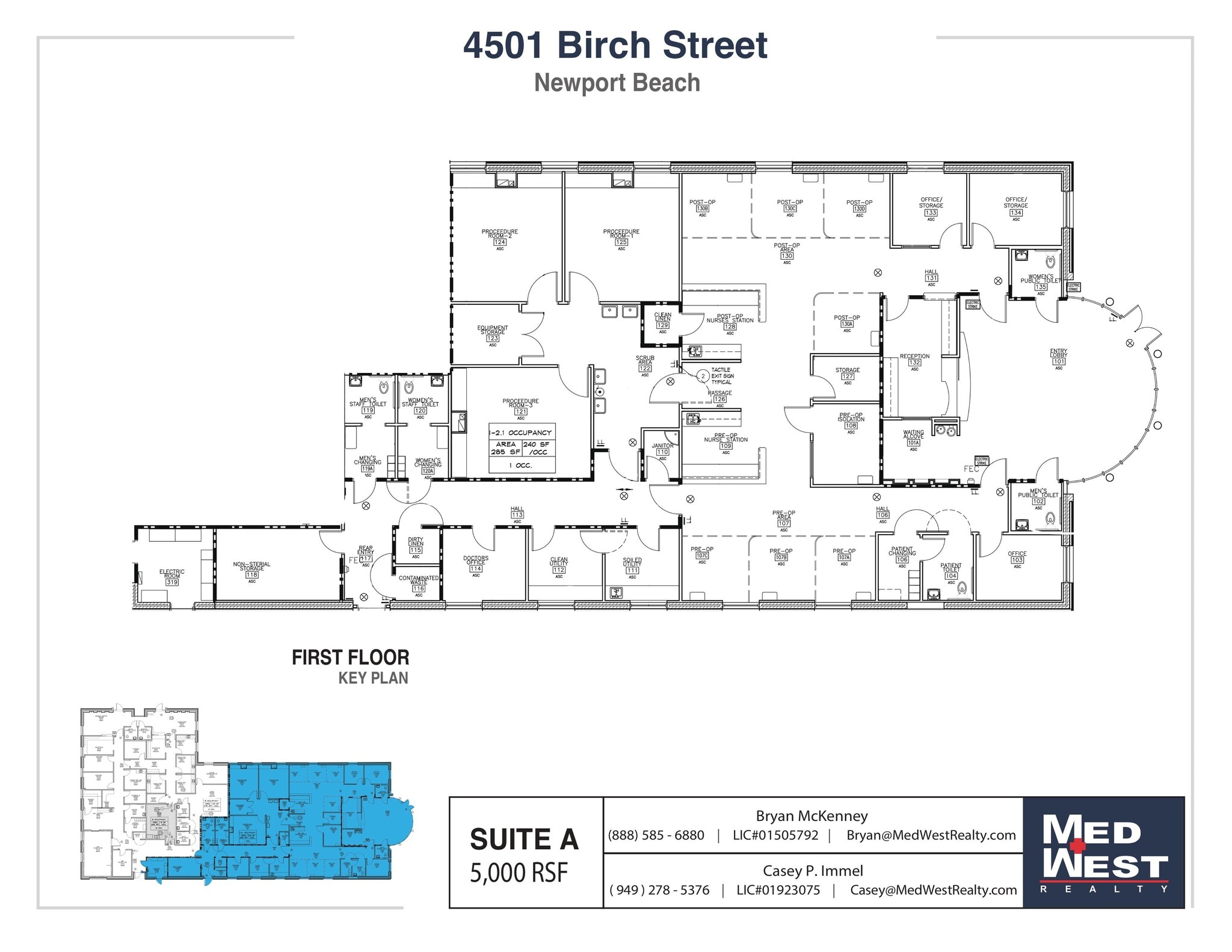 4501 Birch St, Newport Beach, CA à louer Plan d’étage– Image 1 sur 1